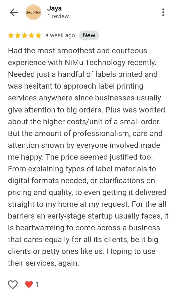 Customer Review 1